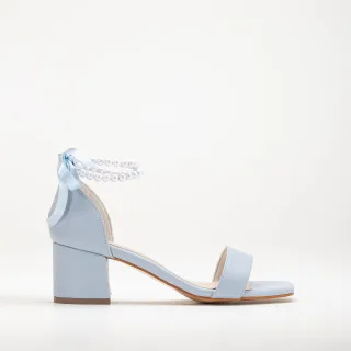 Illy Niedrig Block Absatz Sandalen with Pearls
