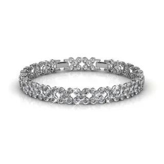 Blumige Armbänder - Silber und Kristall