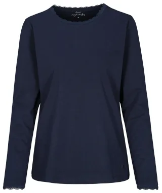 IN LINEA - Da.-Shirt Spitze night - Gr. - 46