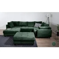 COLLECTION AB Wohnlandschaft Toni U-Form, B: 298 cm, Set: Sofa & Hocker, 2 Zierkissen, Federkern