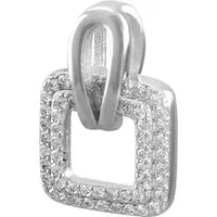 SilberDream Kettenanhänger SilberDream Square Ketten-Anhänger Damen (Kettenanhänger), Kettenanhänger (Square) ca. 1,8cm, 925 Sterling Silber, Farbe: weiß