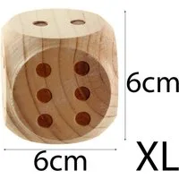 Alert Spiel 5 Stück XL Holzwürfel 6x6cm Würfel