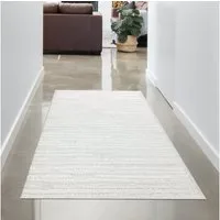 Carpetia Teppich Teppich Wohnzimmer Schlafzimmer gemusterte Linien in creme, rechteckig