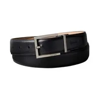 Calvin Klein Ledergürtel SQUARE BUCKLE SAFFIANO 32MM ADJ Größenverstellbar mit Metallschließe