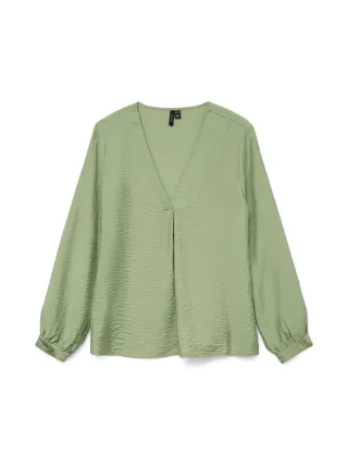 VERO MODA - VMURLI V-NECK LS TOP WVN GA - Gr. - M