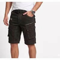 Geographical Norway Cargoshorts Herren Kurze Hose aus Baumwolle, Regular Fit (Packung, 1-tlg) Bermuda Shorts mit Gürtel & Cargotaschen, Größe S–5XL