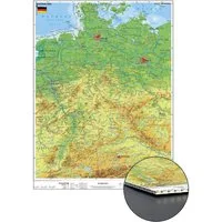 STIEFEL Pinnwand Deutschland physisch auf Wabenplatte zum Pinnen, 56 x 76 cm