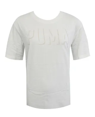Puma Fusion Verlängertes Damen Weißes T-Shirt