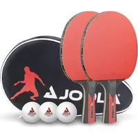 Joola Tischtennisschläger JOOLA Tischtennis Duo Carbon Set, Tischtennis Schläger Set Tischtennisset Table Tennis Bat Racket