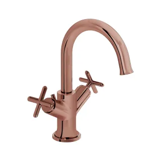 VitrA Origin Classic Zweigriff-Waschtischmischer mit Ablaufgarnitur Höhe 26 cm,A4288529 A4288529