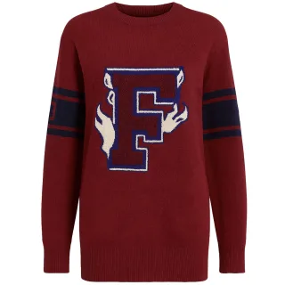 Puma x Rihanna Fenty Varsity Letter Damen Burgunder Sweatshirt