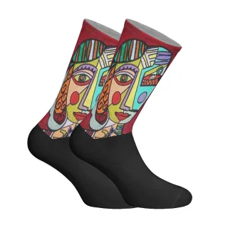 Elastische bedruckte lange Socken für Unisex