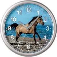 EUROTIME Wanduhr Kinderwanduhr Pferd