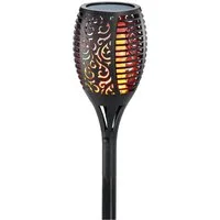 Kynast Garden LED Solarleuchte Solarfackel mit Flammeneffekt Gartenstecker Blumendesign 50cm