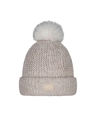 Barts - Mädchenhut mit Kunstpelz-Bommel Beige - Gr. - 53