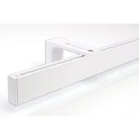 Deco-Raum Gardinenstange Innenlauf eckig, 1-läufig, kürzbar, Wunschmaßlänge, Wandträger, Geschraubt, Metall