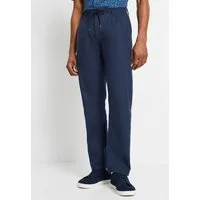 bonprix Chinohose aus Leinen, mit Bändchen zur Weitenanpassung, relaxed fit