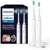 Philips Sonicare Elektrische Zahnbürste Series 3100 HX3675/13, Aufsteckbürsten: 2 St., Doppelpack, mit 4-Quadranten-Timer und 2-Minuten-Timer