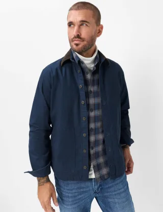 Brax Herren Overshirt Style KAY night blue, dunkelblau, Gr. S