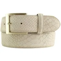 BELTINGER Ledergürtel Gürtel mit goldener Gürtelschnalle und Pythonprägung 4 cm - Leder-Gürt (1-St)