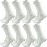 GAWILO Socken für Herren aus 100% Baumwolle - Ohne drückende Naht - mit Komfortbund (8 Paar) in schwarz, grau, blau, weiß & natur - mit handgekettelter Zehenspitze
