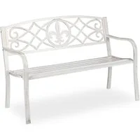 relaxdays Gartenbank aus Metall
