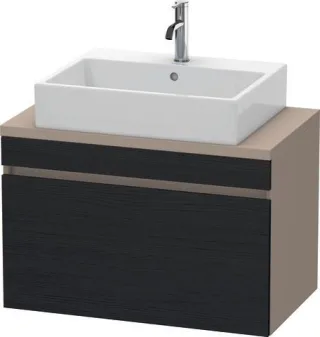 Duravit DuraStyle Konsolenwaschtischunterbau wandhängend Eiche Schwarz & Basalt Matt 800x478x512 mm  DS530201643