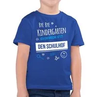Shirtracer T-Shirt Bye Bye Kindergarten Einschulung Schulhof (1-tlg) Einschulung Junge Schulanfang Geschenke