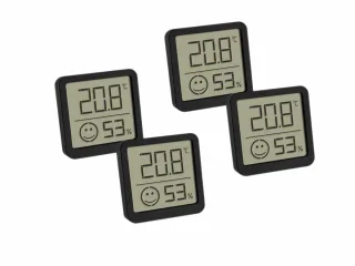 TFA Digitales Thermo-Hygrometer 30.5053.01.02, 4 Stück, schwarz
