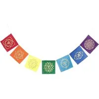 Guru-Shop Wimpelkette Chakra-Meditation Wimpelkette, buddhistische..
