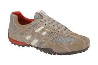 Geox U4207K Snake uomo Halbschuh beige/orange atmungsaktiv wasserdicht