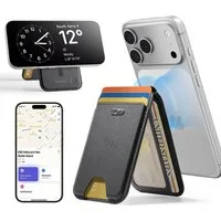 ESR Mini Geldbörse Geo Magnetic Wallet Stand für Karten (mit "Wo ist?" Funktion), 1,5 Std. Ladezeit / 6 Monate Nutzung, veganes Leder, 3,2kg Haltekraft