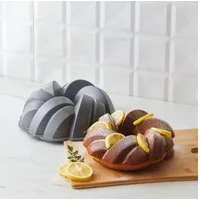 Karaca Herzkuchenform Karaca Cake Pro Gussaluminium-Gugelhupfform, 26 cm, Anthrazit