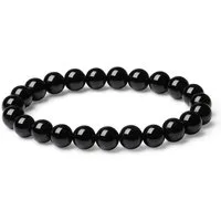 LuxusKollektion Perlenarmband Kristall Armband Perlenarmband Naturstein Obsidian 8mm Größe