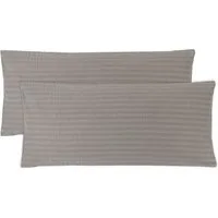 ZOLLNER Kissenbezug, (2 Stück), 40 x 80 cm, 100% Baumwolle, vom Hotelwäschespezalisten, Seersucker