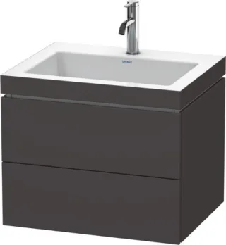 Duravit L-Cube c-bonded Set wandhängend Graphit Supermatt 600x480x500 mm - LC6926O8080 LC6926O8080