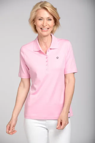 CLARINA - NOS Polo-Shirt, 1/2 Arm, uni 410 rose - Gr. - 42