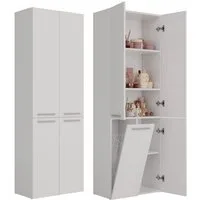 ibonto Hochschrank Badezimmerschrank & Regal Stilvoll Praktischer Aufbewahrung