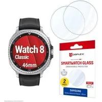 Displex Displayschutzglas Smartwatch Glass Unbreakable Protector für Samsung Galaxy Watch8 Classic 46mm, Displayschutzfolie, Schutzfolie, Bildschirmschutz, kratz- & stoßfest