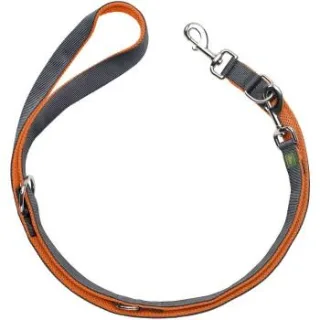 Hunter Verstellbare Führleine Maldon orange/ grau 2,5 cm