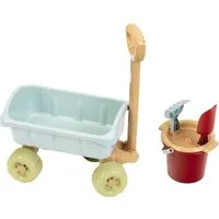 Klein Bollerwagen Little Foot, Spiel-Bollerwagen mit Eimerset, aus Recyclingkunststoff, Made in Germany