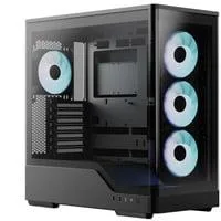 P500A-BK-v1 , Tower-Gehäuse schwarz, Tempered Glass x 2