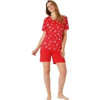 Hajo Pyjama Damen-Shorty Single-Jersey Blumen