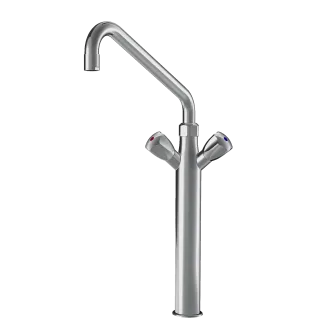 KWC Zweigriffmischer GASTRO Schwenkauslauf, A300, mit Säule, chromeline 112149