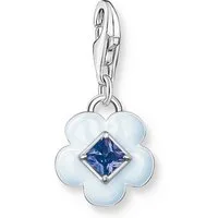 THOMAS SABO Kettenanhänger Thomas Sabo Damen-Charm 925er Silber Glasstein