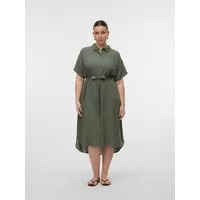 Vero Moda Curve Hemdblusenkleid VMBUMPY SS SHIRT DRESS WVN GA CUR Sommerkleid