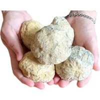 Steinfixx® Experimentierkasten grosses 5-teiliges Geoden Set - Quarzgeoden ungeöffnet, (SPARSET Grösse je 6-7 cm, Gesamt 900-1000 gr., 1-tlg., mit Anleitung und Erklärungen), garantierte weiße Kristalle, Top 1A-Qualität, Marokko