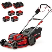 Einhell Akkurasenmäher GP-CM 36/52 S Li BL (4x5,2Ah), 52 cm Schnittbreite, 4 x 5,2 Ah Plus Akkus und 2 Twincharger