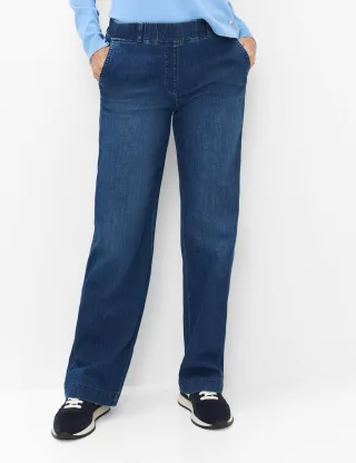 Raphaela by Brax Damen Marlenehose Style PAM FLARED STONED SLIGHTLY USED, denim blau, Gr. 36K