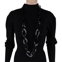 MIRROSI Lange Kette Damen Statement Halskette HARZ ca.95cm lang (perfekt für Pullover, Bluse, Shirt), Bunte Halskette